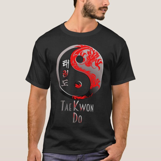 Tae Kwon Do Red Dragon - Martial Arts Warrior T-Shirt (Front)