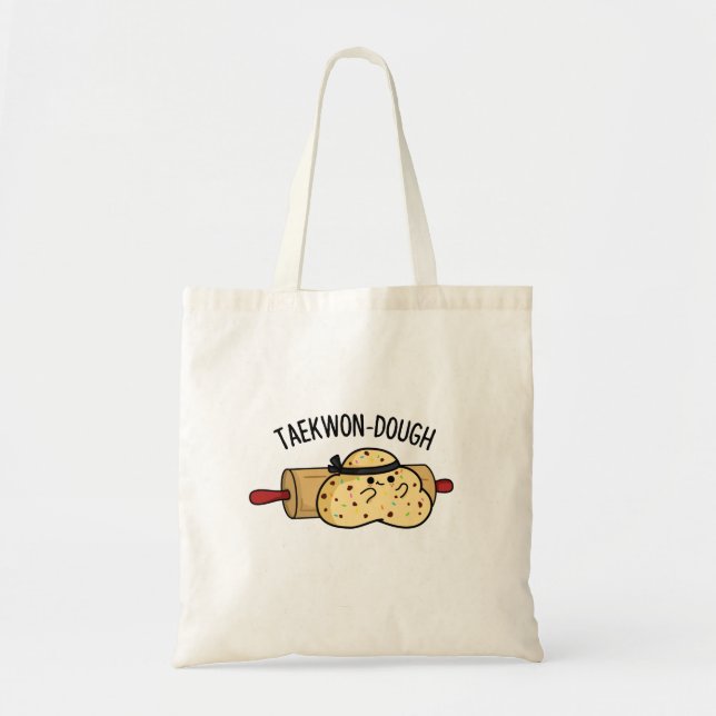 Taekwon-Dough Cute Baking Pun Tote Bag (Front)