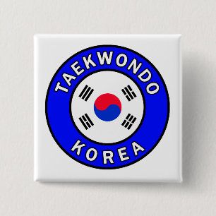 Taekwondo 15 Cm Square Badge