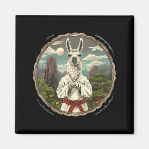 Taekwondo Alpaca Forest Kickboxing Judo Mma Alpaca Magnet