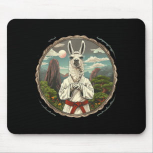 Taekwondo Alpaca Forest Kickboxing Judo Mma Alpaca Mouse Pad