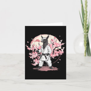 Taekwondo Alpaca Martial Arts Sakura Tree Judo Card