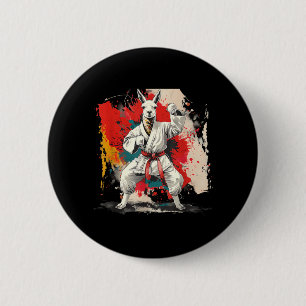 Taekwondo Alpcaca Watercolor Taekwondo Judo Alpaca 6 Cm Round Badge