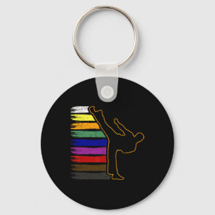 Taekwondo And Karate Black Belt Martial Art Studen Key Ring