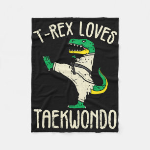 Taekwondo And Martial Arts T-rex I For Karate Girl Fleece Blanket