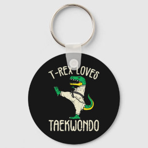 Taekwondo And Martial Arts T-rex I For Karate Girl Key Ring