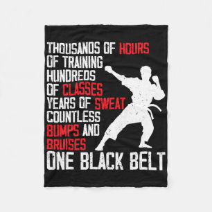 Taekwondo Black Belt Funny Karate Judo Martial Art Fleece Blanket
