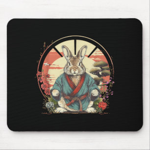 Taekwondo Bunny Rabbit Kickboxing Jiu-Jitsu Kung Mouse Pad