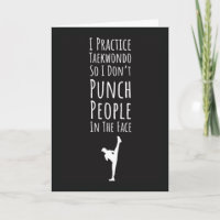 Taekwondo Cards Sport Fighter Training Martial Art