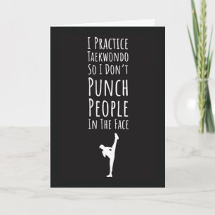 Taekwondo Cards Sport Fighter Training Martial Art