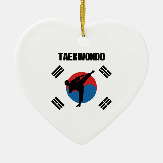 Taekwondo Ceramic Tree Decoration (Front)