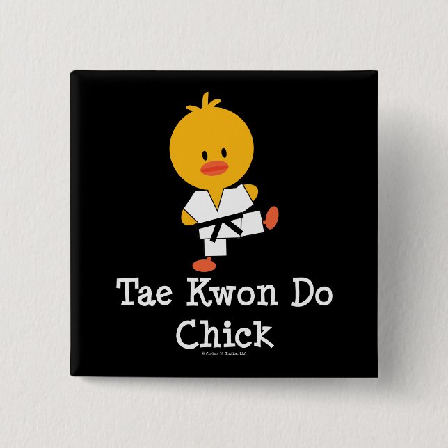 Taekwondo Chick Button (Front)