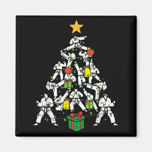 Taekwondo Christmas Tree Xmas Martial Arts Karate Magnet