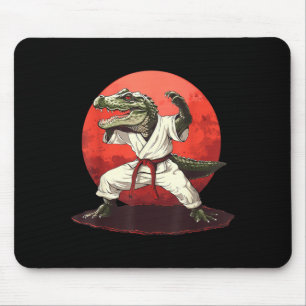 Taekwondo Crocodile Kickboxing Animal Jiu-Jitsu Mouse Pad