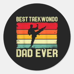 Taekwondo Dad - Fathers Day Cool Taekwondo Dad Classic Round Sticker