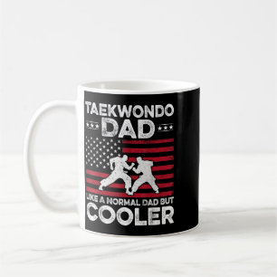 Taekwondo Dad Like A Normal Dad American Flag 4th Coffee Mug
