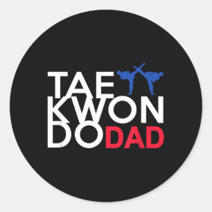 Taekwondo Dad Martial Arts Father Classic Round Sticker