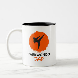Taekwondo Dad Two-Tone Coffee Mug