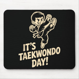 Taekwondo Day Martial Arts Defence Kick Combat Mouse Pad
