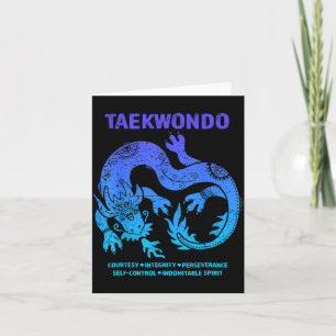 Taekwondo Dragon Martial Arts MMA Teen Boys Girls Card