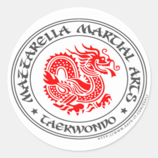 {Taekwondo Dragon} Round Sticker