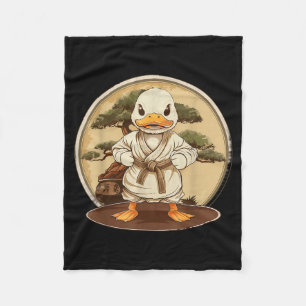 Taekwondo Duck Bonsai Tree Karate Duck Mma Martial Fleece Blanket