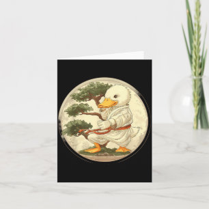 Taekwondo Duck Bonsai Tree Mma Martial Arts Karate Card