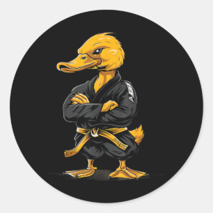 Taekwondo Duck Kung Fu Duck Martial Arts Mma Judo Classic Round Sticker