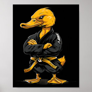 Taekwondo Duck Kung Fu Duck Martial Arts Mma Judo Poster