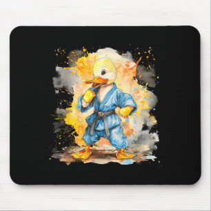 Taekwondo Duck Mma Watercolor Martial Arts Judo Mouse Pad