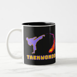 Taekwondo Energy Kick Two-Tone Coffee Mug