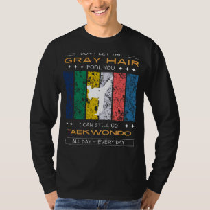 Taekwondo Enthusiast Tee - Grey Hair, Martial Arts