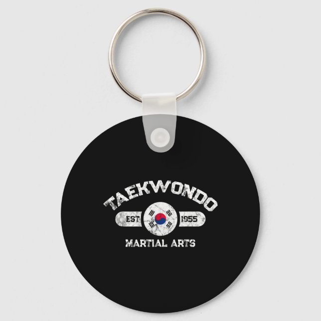 Taekwondo Established 1955 Tae Kwon Do Gift Key Ring (Front)