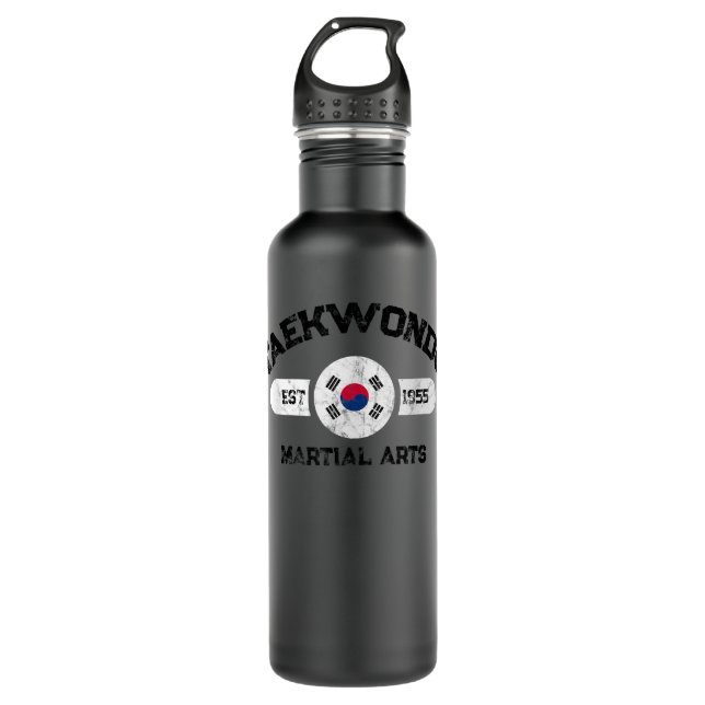 Taekwondo Established 1955 Tae Kwon Do Martial Art 710 Ml Water Bottle (Front)