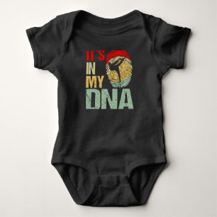 Taekwondo Fighter it´s in my DNA Fingerprint Retr Baby Bodysuit