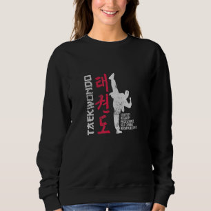 Taekwondo Fighter Korean Martial Art Karate Distre Sweatshirt