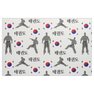 Taekwondo Fighter Martial Art 태권도 South Kore Fabric