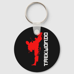 Taekwondo Fighter Martial Arts Free Head Kicks Key Ring