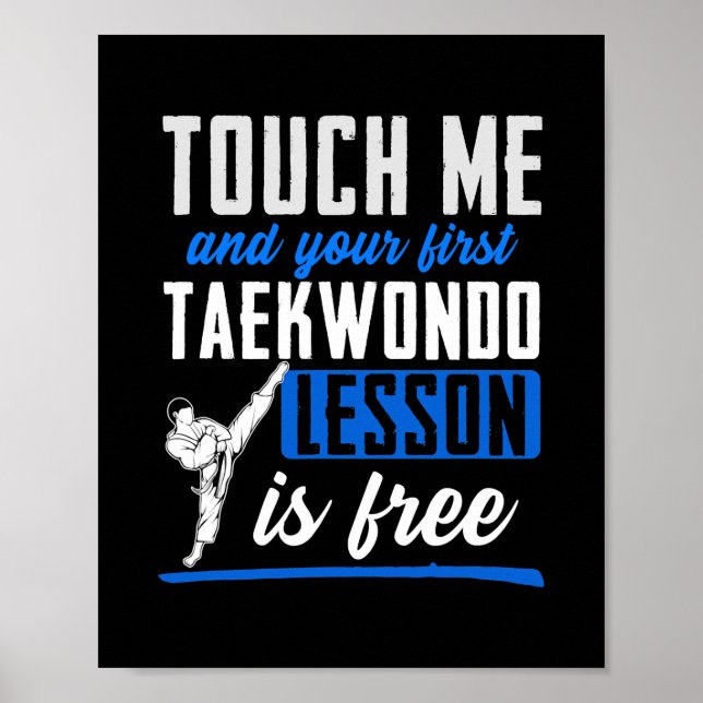 Taekwondo for Kids Men Women Boys Girls Self Poster (Front)