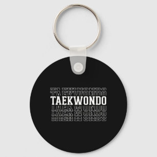 Taekwondo Funny Layered Text Instructor Coach Key Ring
