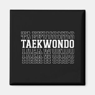 Taekwondo Funny Layered Text Instructor Coach Magnet