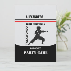Taekwondo Girl Birthday Taekwondo Player Party Gam