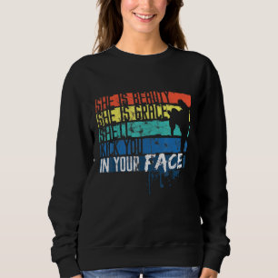 Taekwondo Girl Humour Quote For Instructor Trainer Sweatshirt