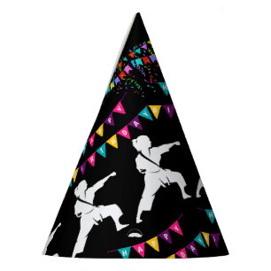 Taekwondo Girl Player Birthday Party Hat