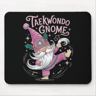 Taekwondo Gnome Christmas Fun Magical Holiday Mouse Pad