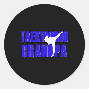 Taekwondo Grandpa Papa Shirt Tae Kwon Do Girl Gran Classic Round Sticker