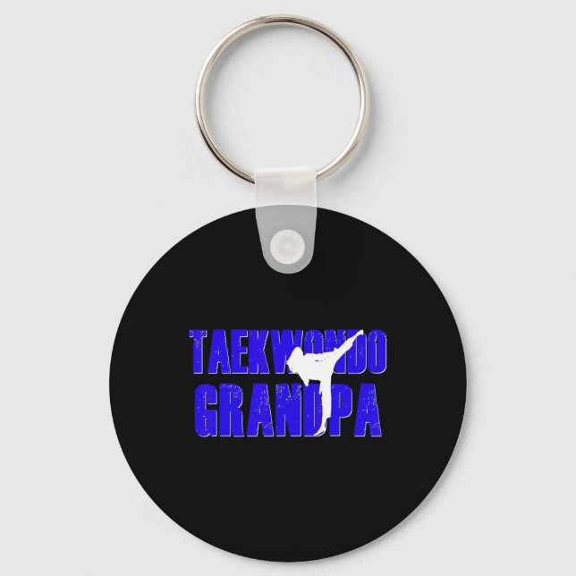 Taekwondo Grandpa Papa Shirt Tae Kwon Do Girl Gran Key Ring (Front)