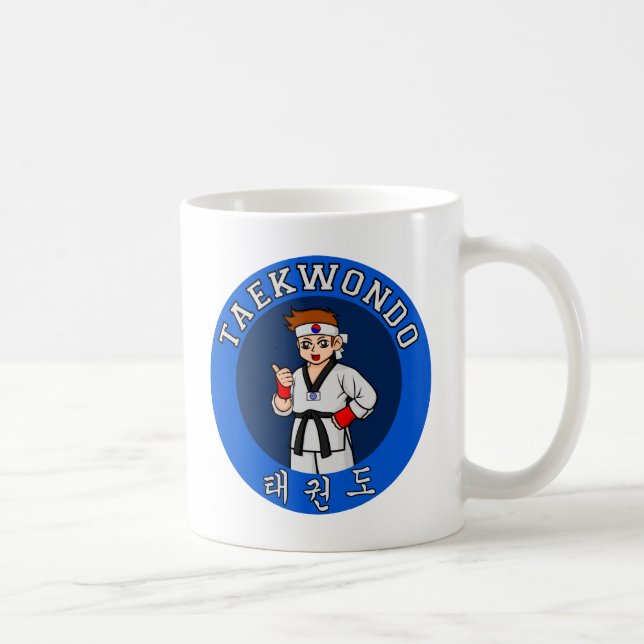 taekwondo guy badge coffee mug (Right)