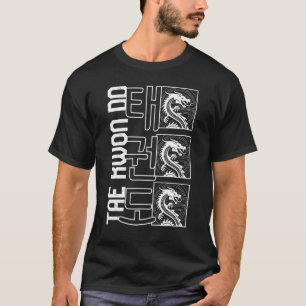 Taekwondo Hangul Korea Alphabet Dragon Karate Coac T-Shirt