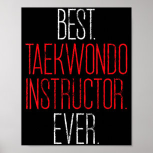 Taekwondo Instructor Korean Martial Art Coach Gift Poster